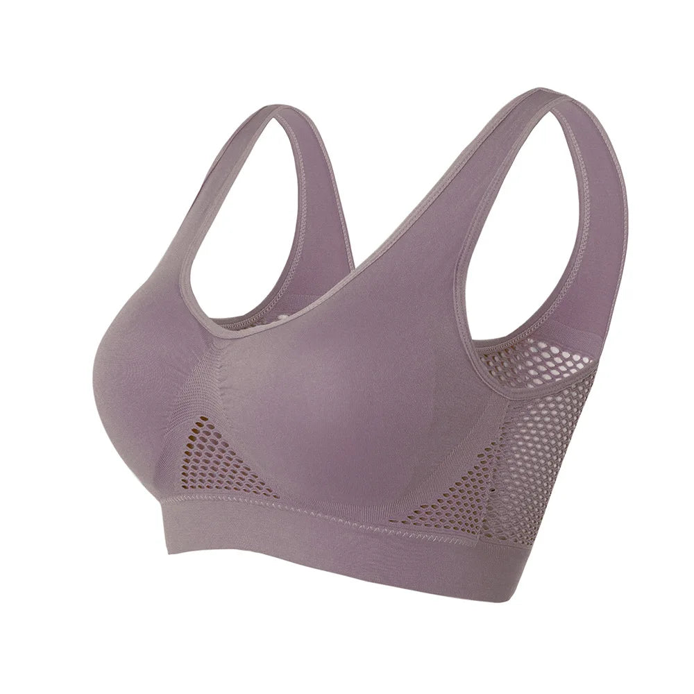 Women’s Seamless Push-Up Sports Bra – Padded Yoga & Running Workout Top