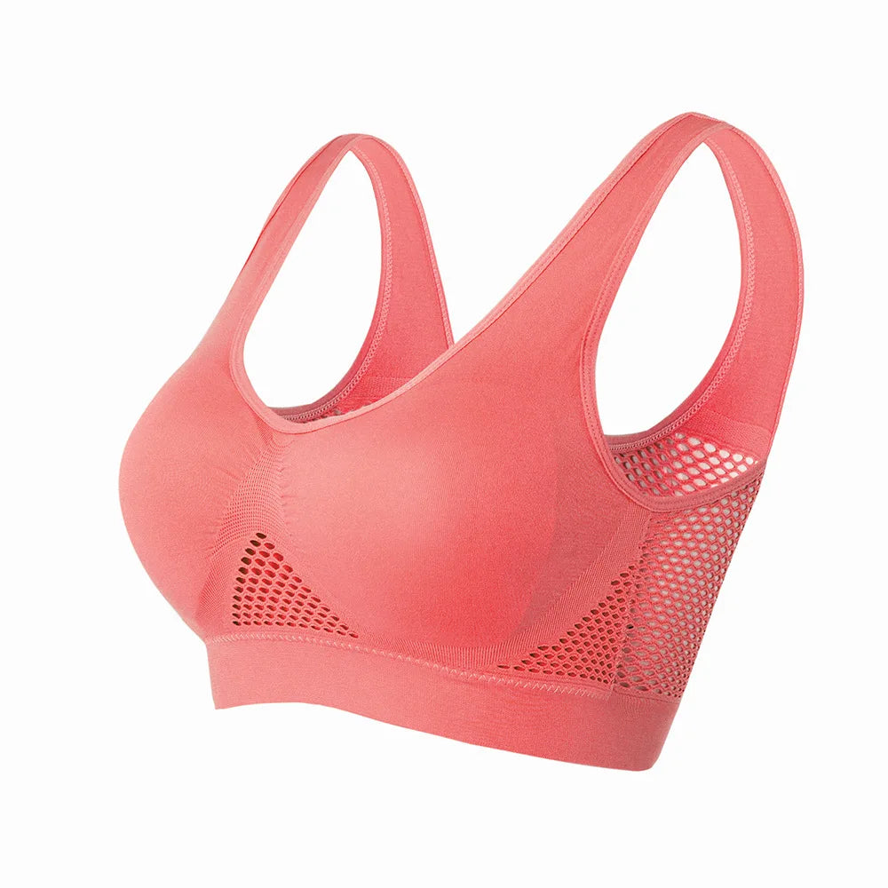 Women’s Seamless Push-Up Sports Bra – Padded Yoga & Running Workout Top