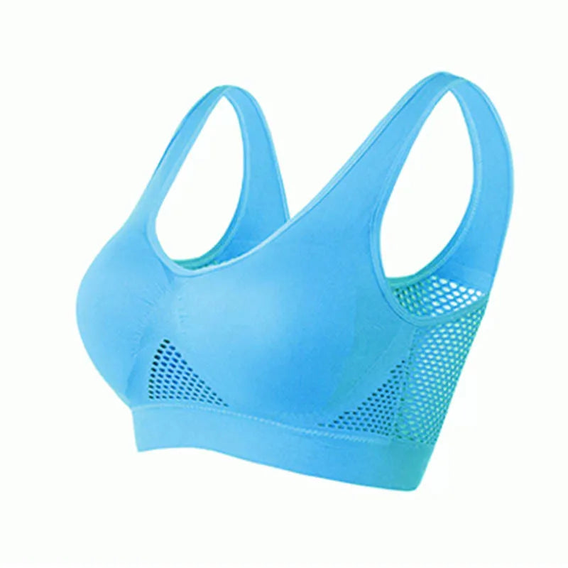 Women’s Seamless Push-Up Sports Bra – Padded Yoga & Running Workout Top