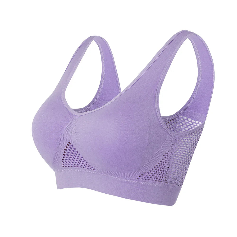 Women’s Seamless Push-Up Sports Bra – Padded Yoga & Running Workout Top