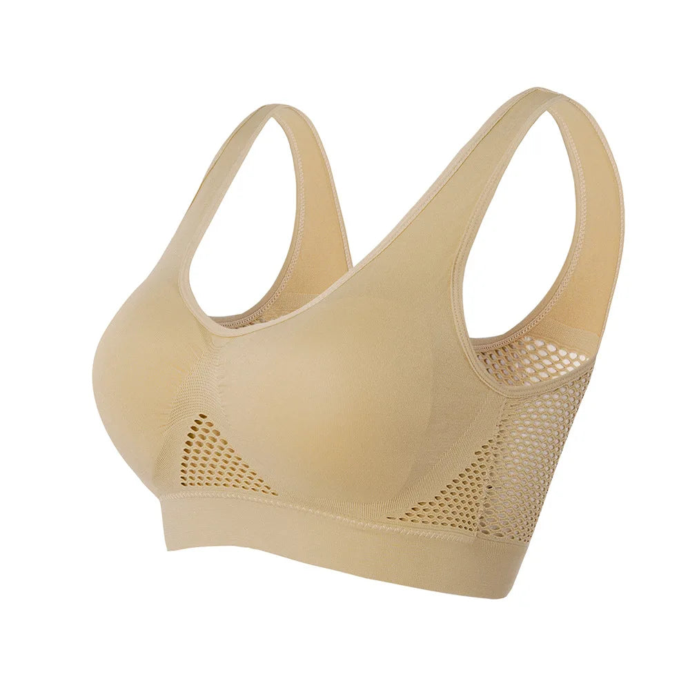 Women’s Seamless Push-Up Sports Bra – Padded Yoga & Running Workout Top