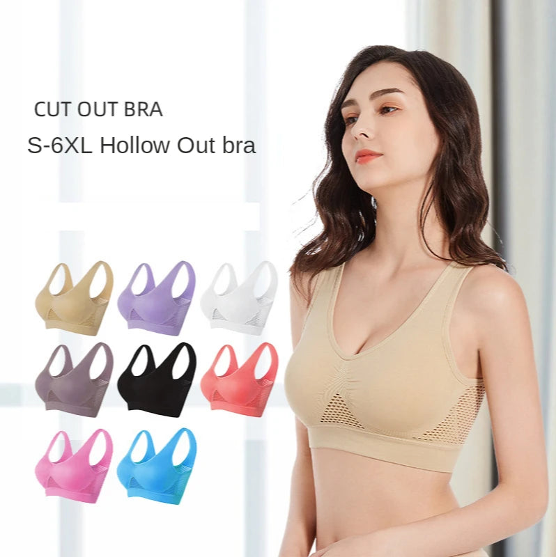 Women’s Seamless Push-Up Sports Bra – Padded Yoga & Running Workout Top