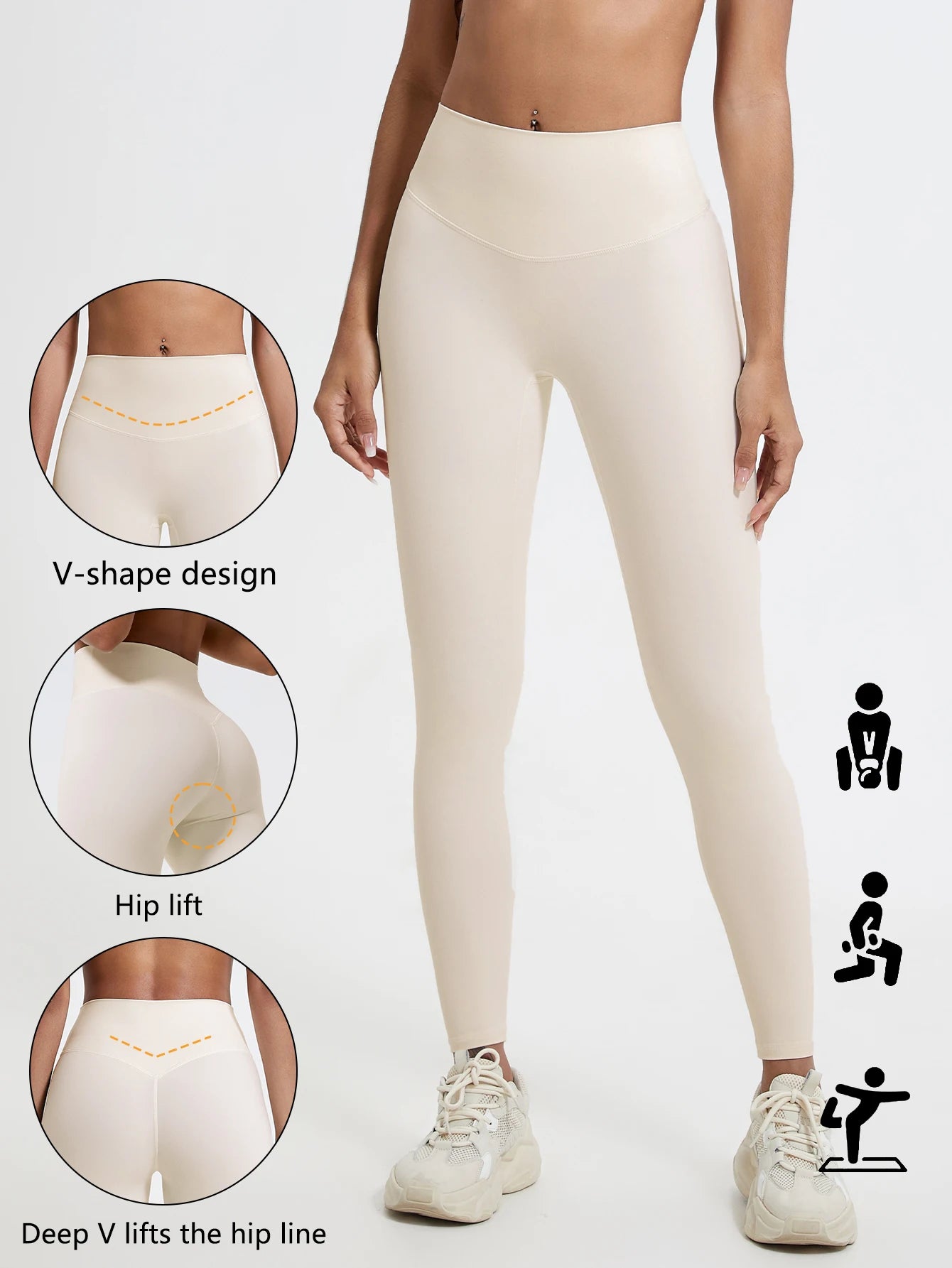 Women’s High-Waist Push-Up Sports Leggings – Soft Gym & Yoga Workout Pants