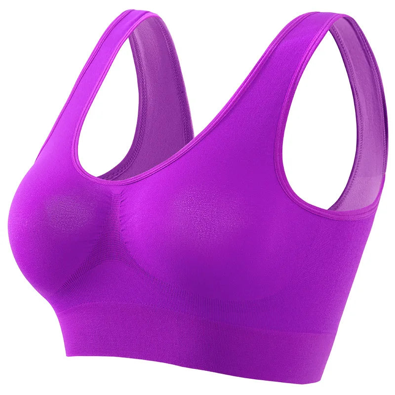 Women’s Seamless Push-Up Sports Bra – Wireless Breathable Bralette