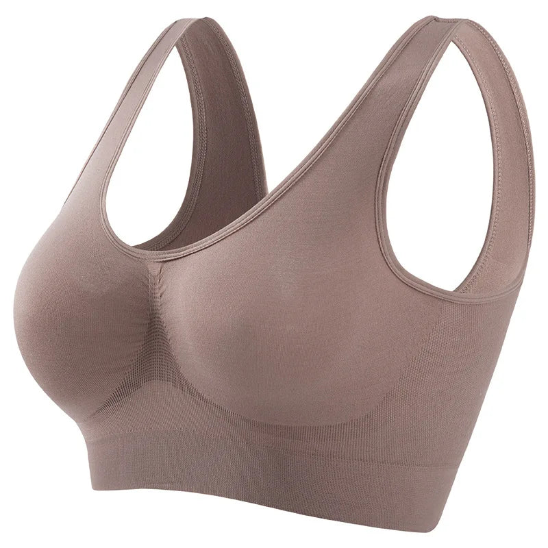 Women’s Seamless Push-Up Sports Bra – Wireless Breathable Bralette