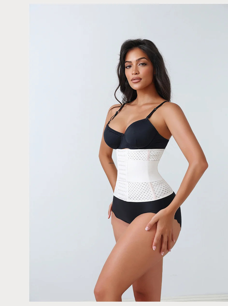 Women’s Adjustable Waist Trainer – Double Belt Neoprene Tummy Control Corset