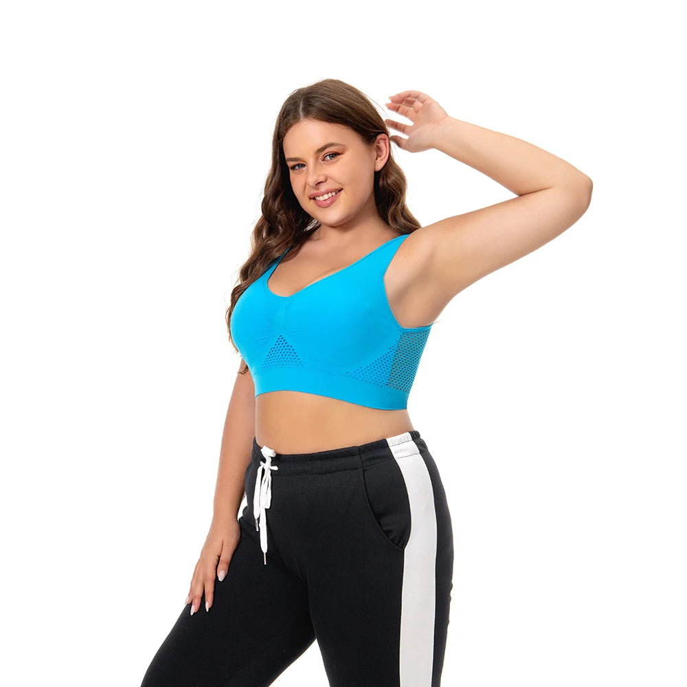 Women’s Seamless Push-Up Sports Bra – Padded Yoga & Running Workout Top