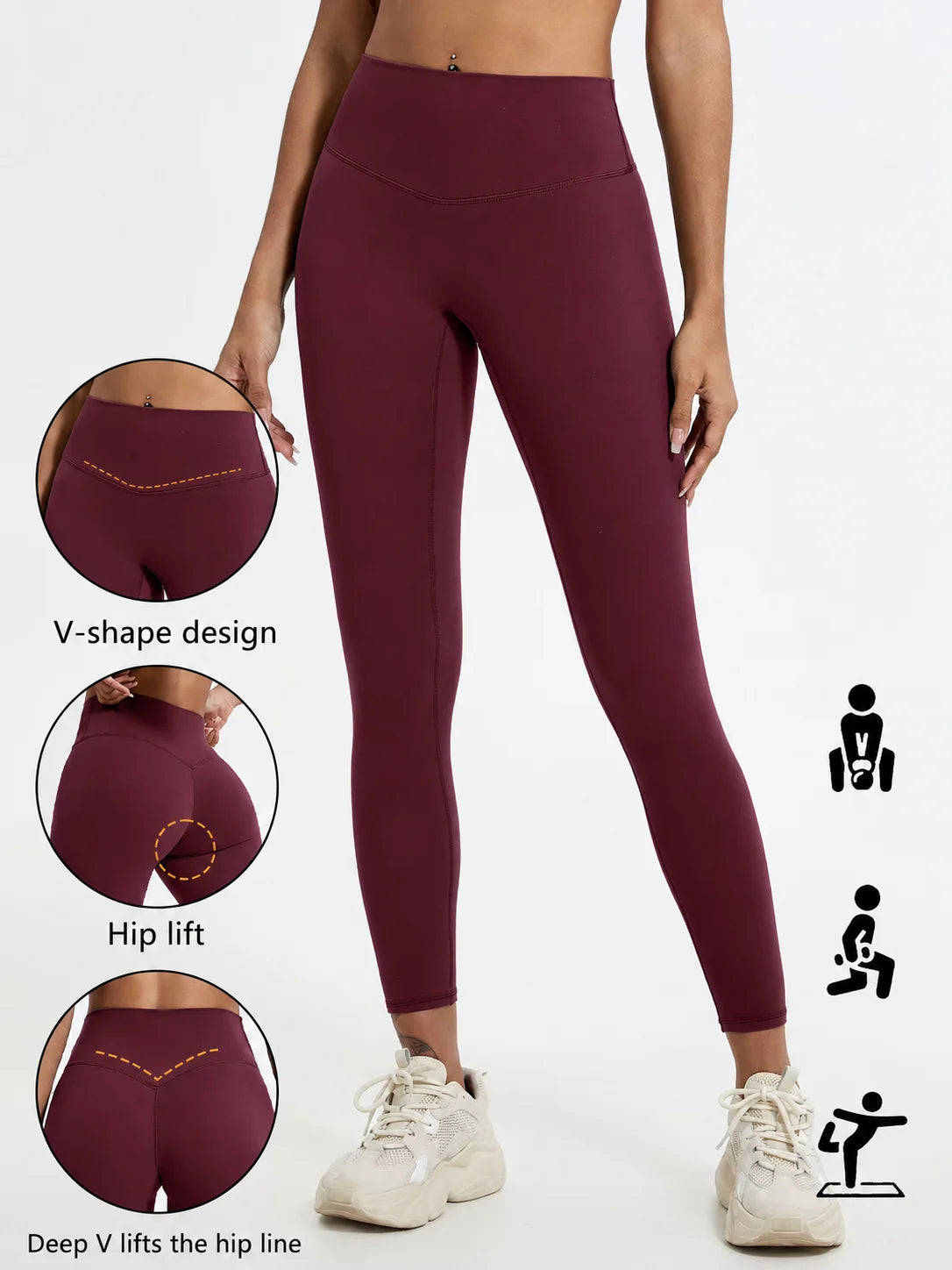 Women’s High-Waist Push-Up Sports Leggings – Soft Gym & Yoga Workout Pants