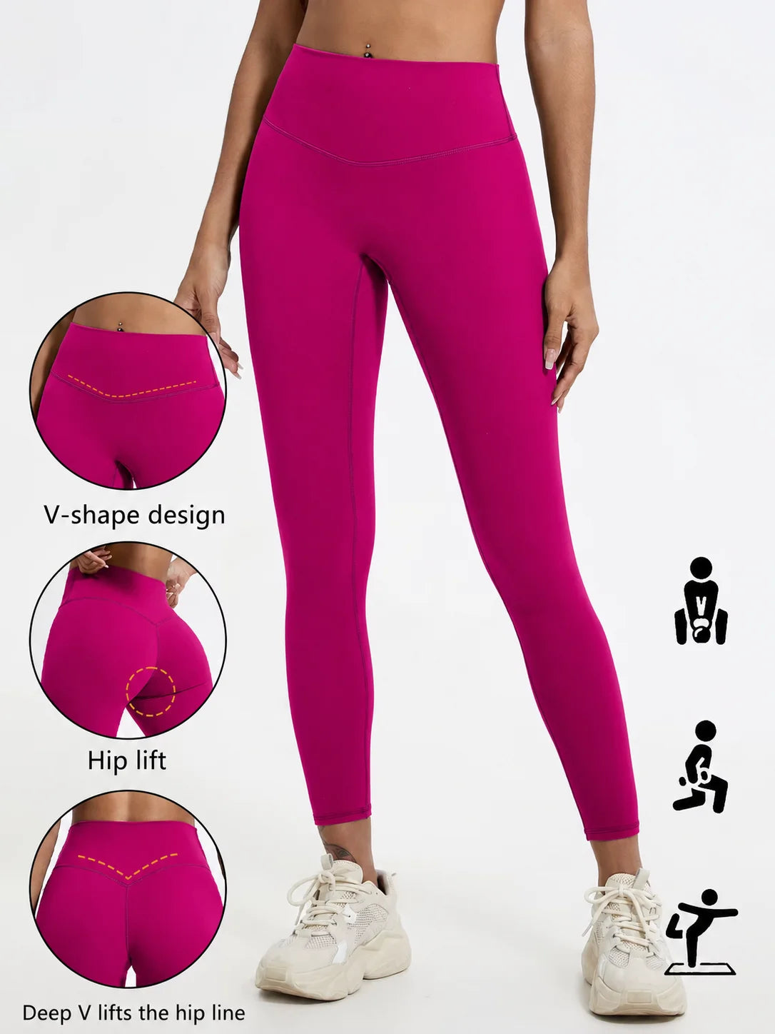Women’s High-Waist Push-Up Sports Leggings – Soft Gym & Yoga Workout Pants