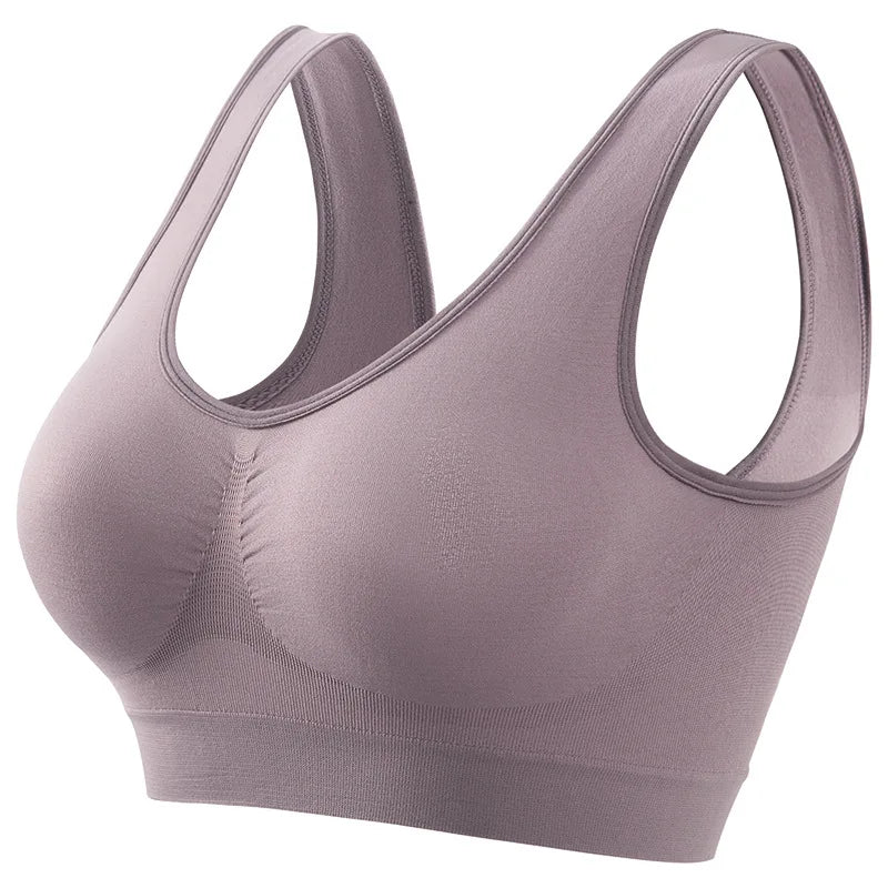 Women’s Seamless Push-Up Sports Bra – Wireless Breathable Bralette