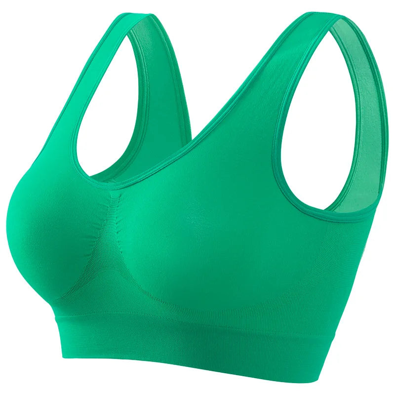 Women’s Seamless Push-Up Sports Bra – Wireless Breathable Bralette