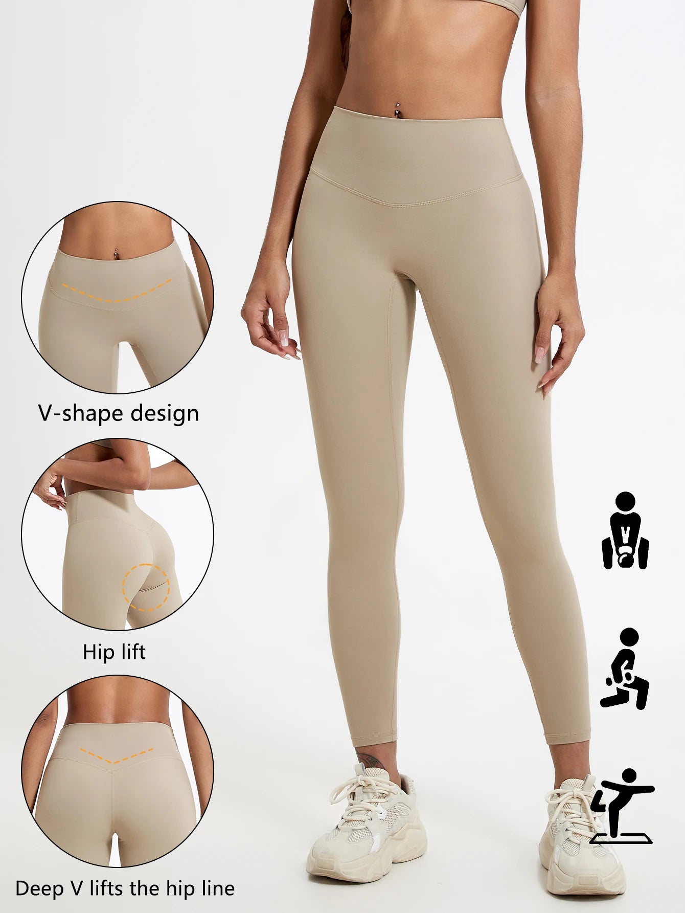 Women’s High-Waist Push-Up Sports Leggings – Soft Gym & Yoga Workout Pants