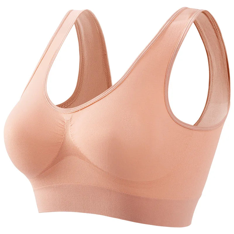 Women’s Seamless Push-Up Sports Bra – Wireless Breathable Bralette