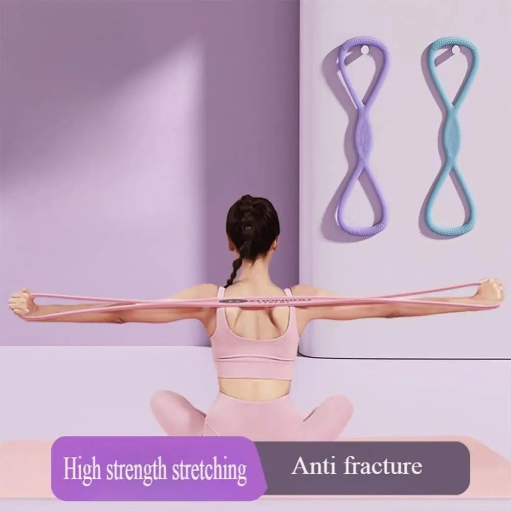 Figure 8 Yoga Resistance Band 15/25/35LB Soft Silicone