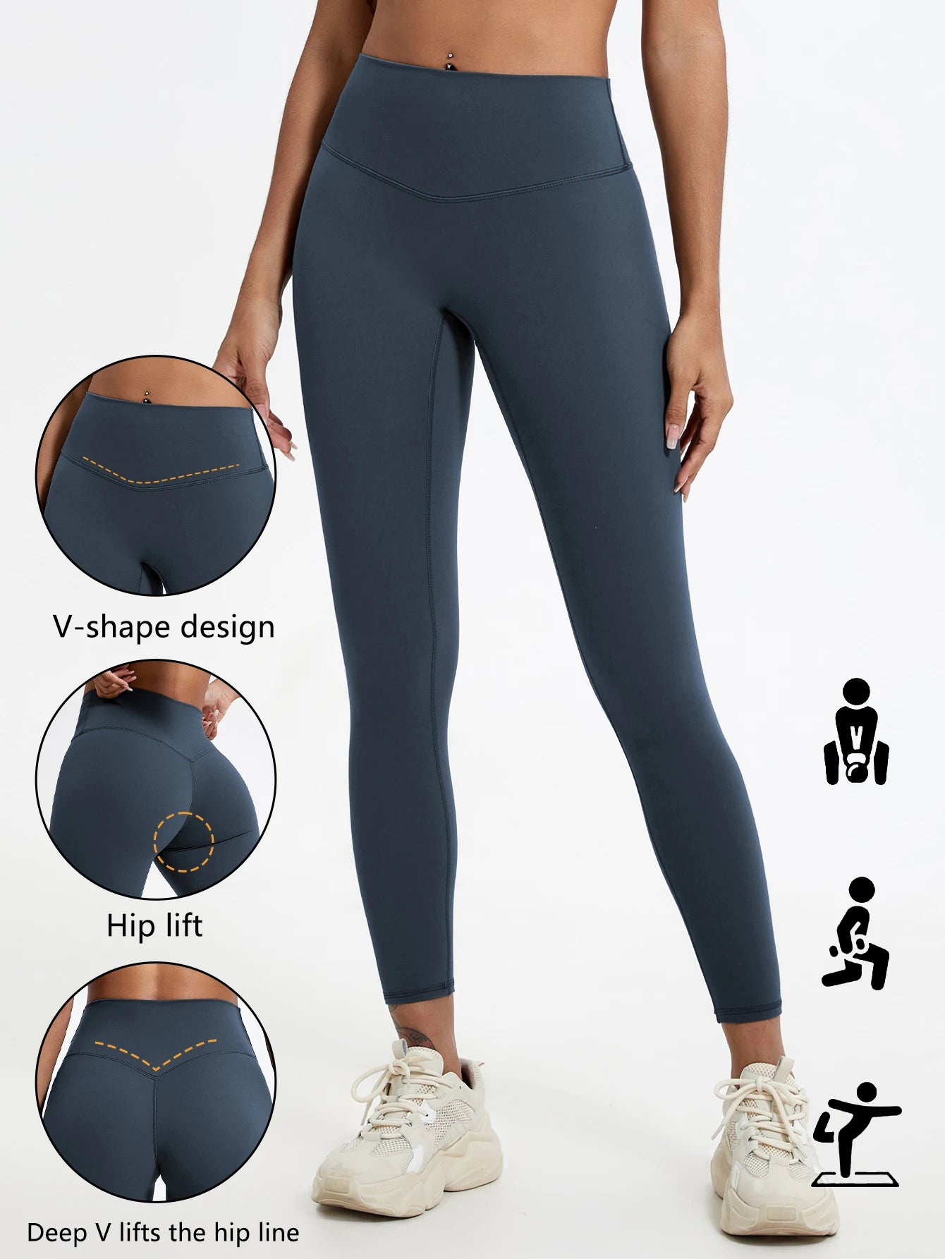 Women’s High-Waist Push-Up Sports Leggings – Soft Gym & Yoga Workout Pants