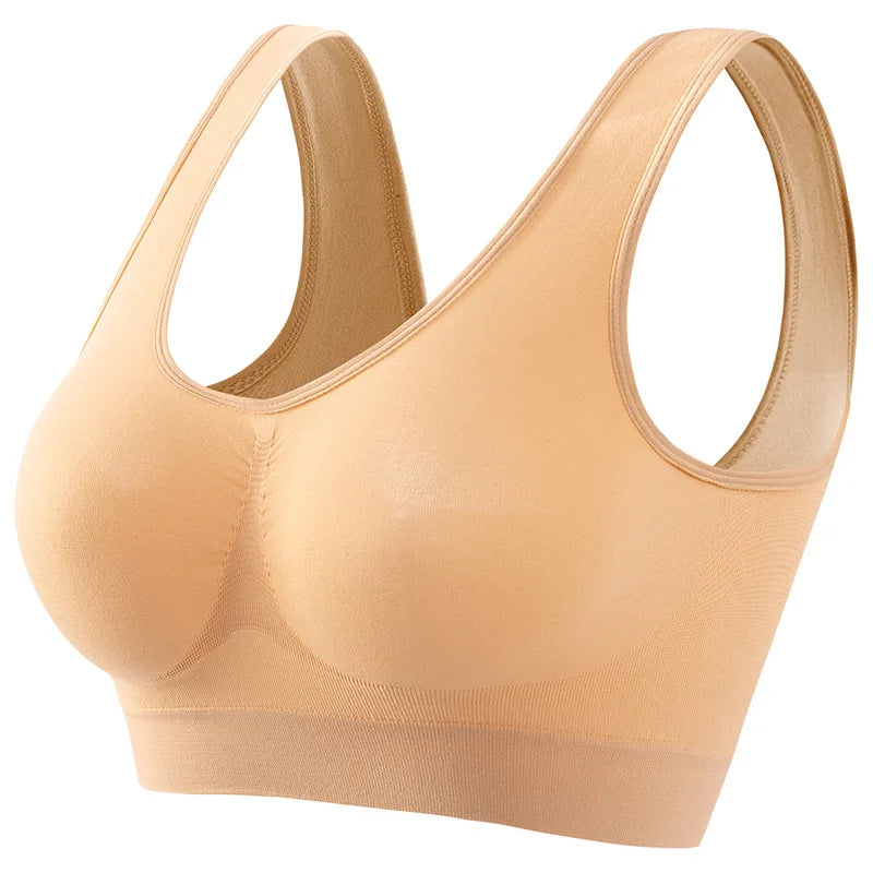 Women’s Seamless Push-Up Sports Bra – Wireless Breathable Bralette