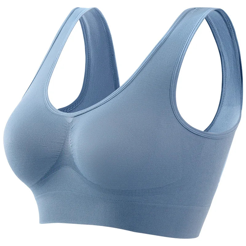 Women’s Seamless Push-Up Sports Bra – Wireless Breathable Bralette
