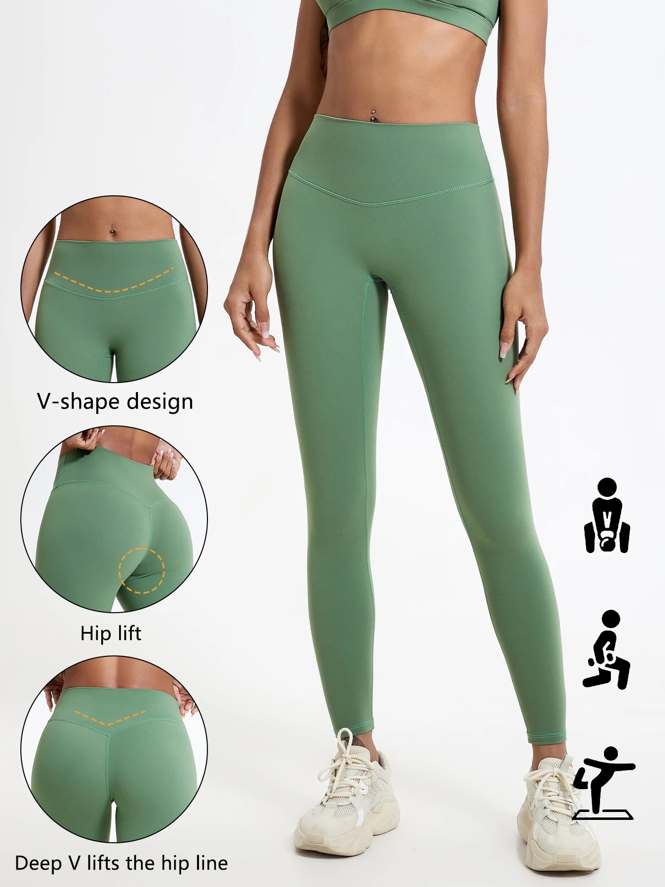 Women’s High-Waist Push-Up Sports Leggings – Soft Gym & Yoga Workout Pants