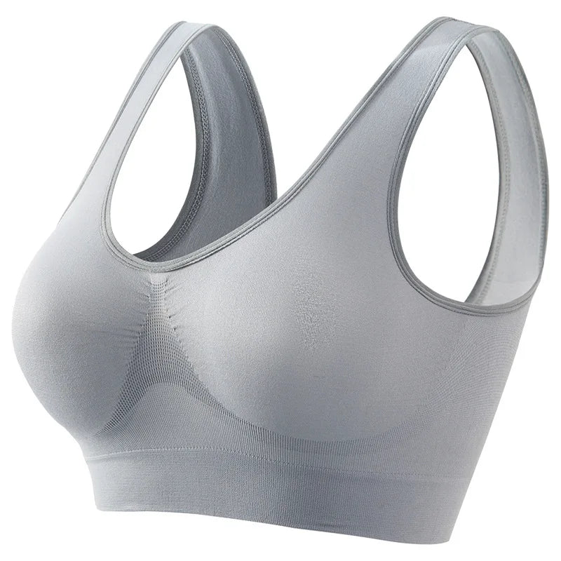Women’s Seamless Push-Up Sports Bra – Wireless Breathable Bralette