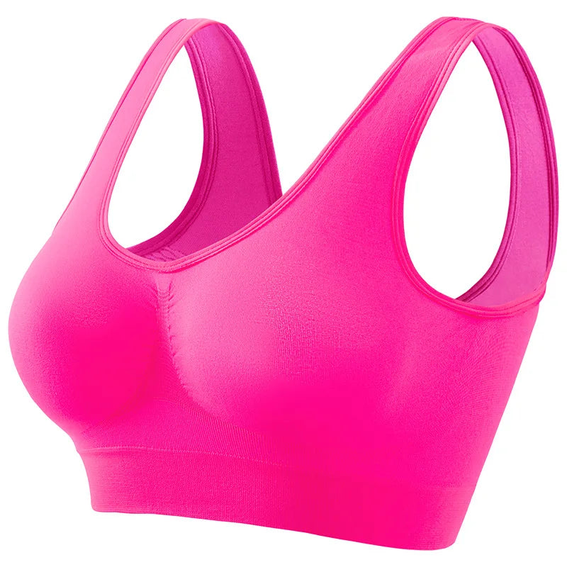 Women’s Seamless Push-Up Sports Bra – Wireless Breathable Bralette