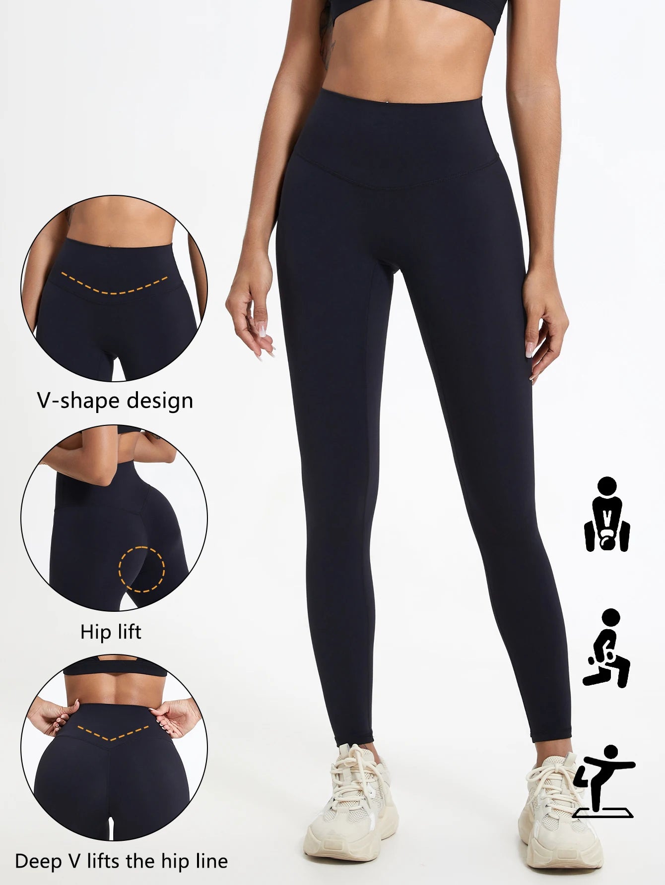 Women’s High-Waist Push-Up Sports Leggings – Soft Gym & Yoga Workout Pants