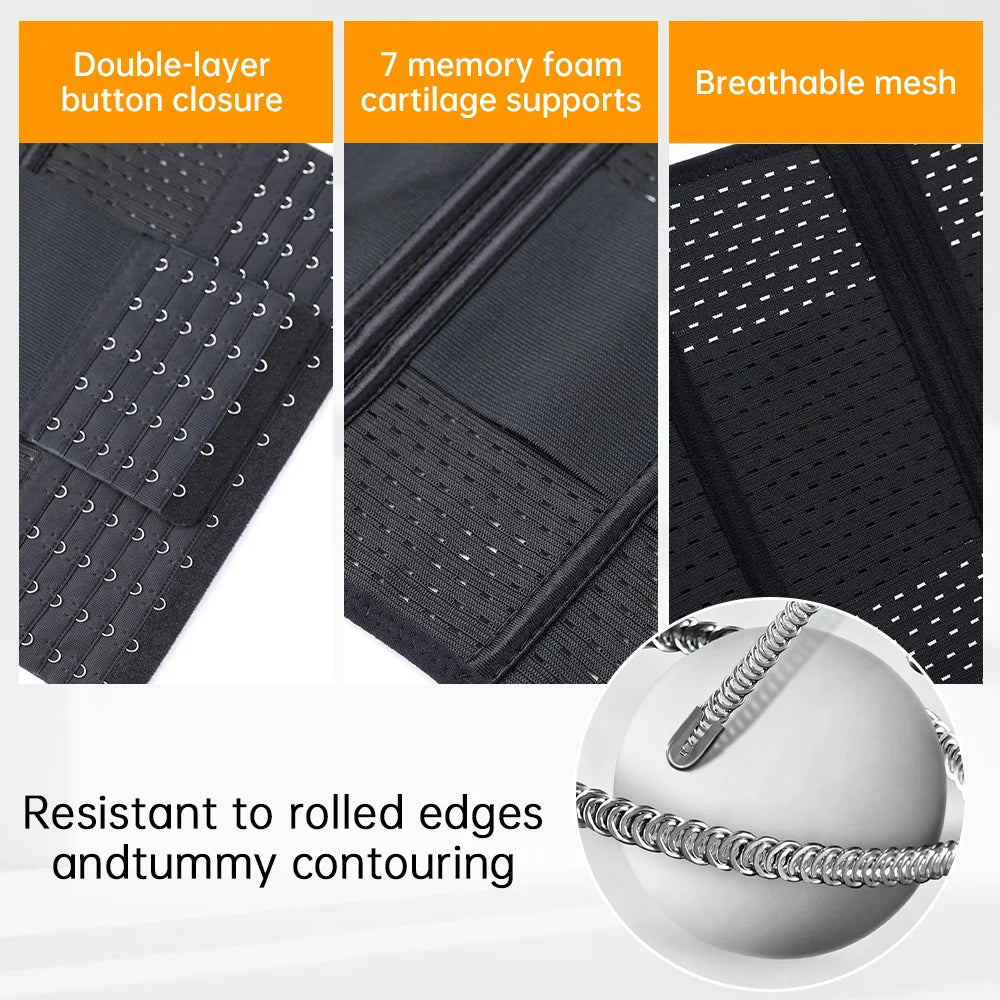 Women’s Adjustable Waist Trainer – Double Belt Neoprene Tummy Control Corset